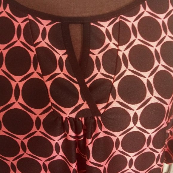 PerSeption Concept Orange and Black Pull-on Blouse, Size Large Blouse, Pullover - Picture 7 of 10